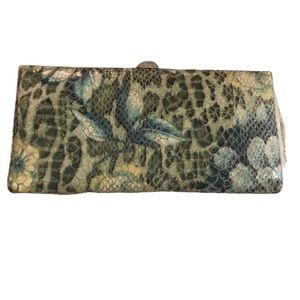 Lodis leather wallet/ clutch in a beautiful floral  pattern